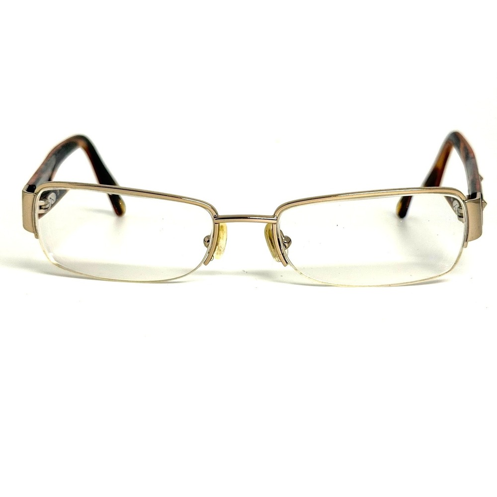 Marc Jacobs Eyeglasses Gold Tortoise Semi Rimless Rectangle 52-17 9 6